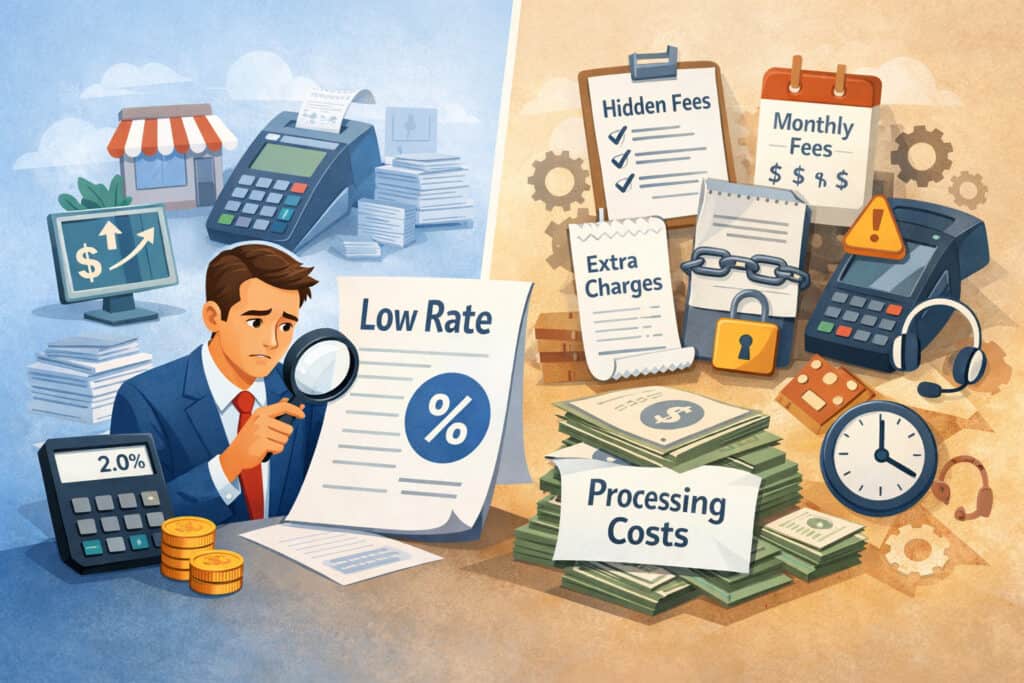 Mistake #1: Choosing Merchant Services Based Only on the “Rate” Instead of the Real Cost