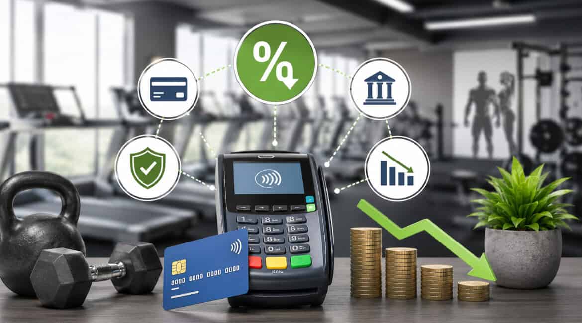 Gym credit card processing fee reduction illustration