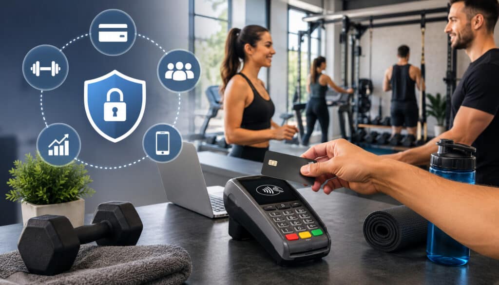 Gym payment processing with contactless POS system
