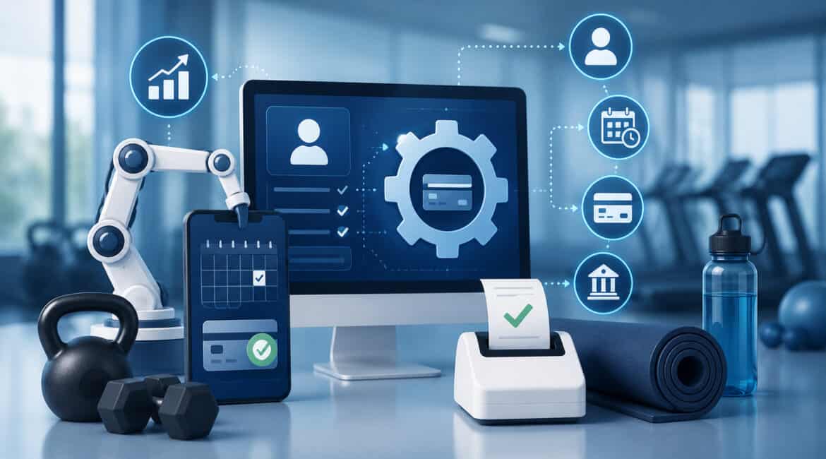 Fitness payment automation illustration