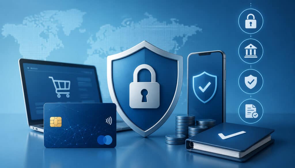 Secure payment compliance illustration