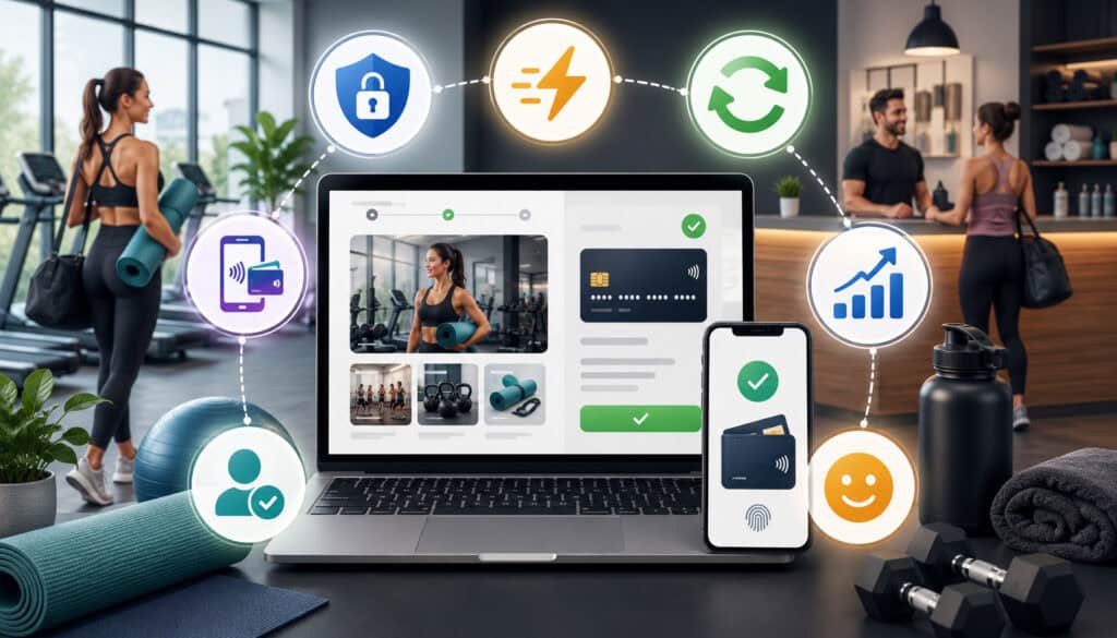 Online checkout for fitness businesses